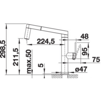 Смеситель Blanco Panera-S (нержавеющая сталь) - Превью изображения №3 — Интернет-магазин Time-Shop