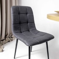 Стул Алвест AV 406-N (графитовая замша Kiprus 13/черный) - Превью изображения №6 — Интернет-магазин Time-Shop