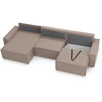 Угловой диван Mio Tesoro Дюссельдорф 293 1.5ек-1.5ек-1.5пф (1176 Savanna Plus Mocca) - Превью изображения №8 — Интернет-магазин Time-Shop