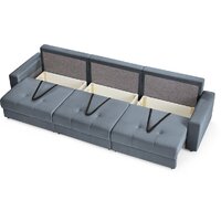 Диван Mio Tesoro Манчестер 292 1.5ек-1.5ек-1.5ек (968 серый) - Превью изображения №8 — Интернет-магазин Time-Shop