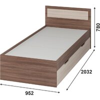 Кровать Тащи в дом Гармония КР608 90х200 (ясень-шимо/светлый/темный) - Превью изображения №5 — Интернет-магазин Time-Shop