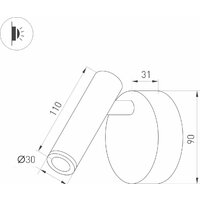 Спот Arlight SP-BED-NB-R90-3W Warm3000 033061 - Превью изображения №4 — Интернет-магазин Time-Shop