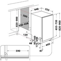 Встраиваемая посудомоечная машина Whirlpool WSIE 2B19 C - Превью изображения №9 — Интернет-магазин Time-Shop