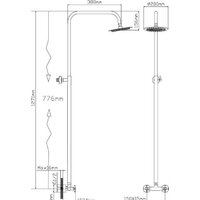 Душевая система  Potato P34357S - Превью изображения №2 — Интернет-магазин Time-Shop
