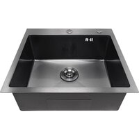 Кухонная мойка Asteria A5550NB-D1 (черный декор) - Превью изображения №2 — Интернет-магазин Time-Shop