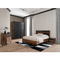 Кровать Мебельград Браун 160x200 (таксония/мрамор неро маркина) - Превью изображения №3 — Интернет-магазин Time-Shop