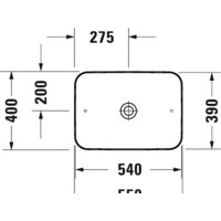 Умывальник Duravit Cape Cod 2347550000 - Превью изображения №3 — Интернет-магазин Time-Shop