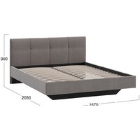 Кровать Трия Элис тип 1 с мягкой обивкой 160x200 (велюр мокко) - Превью изображения №3 — Интернет-магазин Time-Shop