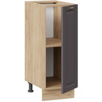 Шкаф напольный Трия Лина 1Н3 (дуб крафт золотой/графит) - Превью изображения №2 — Интернет-магазин Time-Shop