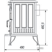 Свободностоящая печь-камин Kratki Koza K6 150 - Превью изображения №5 — Интернет-магазин Time-Shop