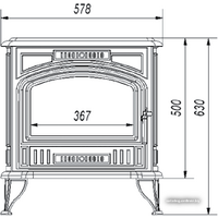 Свободностоящая печь-камин Kratki Koza K6 150 - Превью изображения №4 — Интернет-магазин Time-Shop