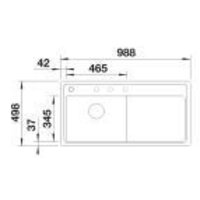 Кухонная мойка Blanco Zenar XL 6 S-F 527374 (левая, вулканический серый) - Превью изображения №3 — Интернет-магазин Time-Shop