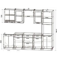 Готовая кухня Интерлиния Мила Gloss 2.8 (бордовый-черный) - Превью изображения №3 — Интернет-магазин Time-Shop