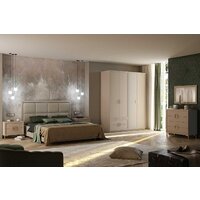 Кровать Ангстрем Дольче спальня с ПМ ДЛ-811.26 исп.30 (кашемир серый) - Превью изображения №4 — Интернет-магазин Time-Shop