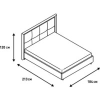 Кровать Ангстрем Дольче спальня с ПМ ДЛ-811.26 исп.30 (кашемир серый) - Превью изображения №22 — Интернет-магазин Time-Shop