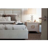 Кровать Ангстрем Дольче спальня с ПМ ДЛ-811.26 исп.30 (кашемир серый) - Превью изображения №15 — Интернет-магазин Time-Shop