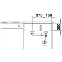 Кухонная мойка Blanco Subline 430/270-U (серый беж) 523158 - Превью изображения №4 — Интернет-магазин Time-Shop