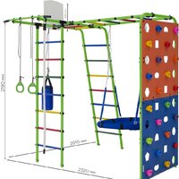 Детский спортивный комплекс Формула здоровья Street 2 (салатовый/радуга) - Превью изображения №5 — Интернет-магазин Time-Shop