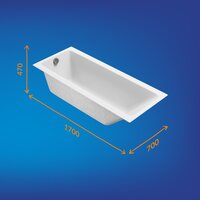 Ванна Cersanit Crea 170x70 64870 - Превью изображения №7 — Интернет-магазин Time-Shop