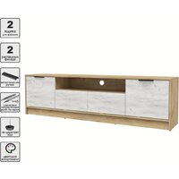 Тумба Интерлиния ТВ Концепт КТ-ТВ4-50 (дуб белый/дуб золотой) - Превью изображения №2 — Интернет-магазин Time-Shop
