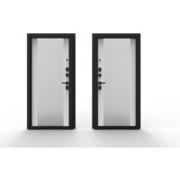 Металлическая дверь Guard Line зеркало 86x205 правая (графит/шагрень белая) - Превью изображения №4 — Интернет-магазин Time-Shop