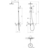 Душевая система  Grocenberg GB7099 (графит) - Превью изображения №8 — Интернет-магазин Time-Shop