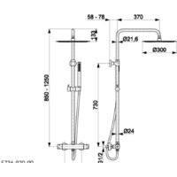 Душевая система  Armatura Moza 5736-920-00 - Превью изображения №2 — Интернет-магазин Time-Shop