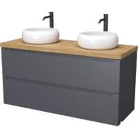 ЗОВ Тумба под умывальник Дион 120 D120LAFM7015MKV5-HPL38T (туя/графит матовый)