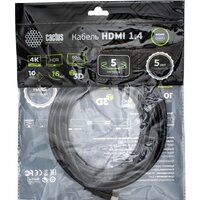 CACTUS HDMI - HDMI CS-HDMI.1.4-5 HDMI (5 м, черный)