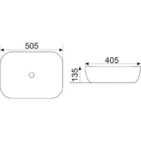 Умывальник CeramaLux D1302H020 - Превью изображения №2 — Интернет-магазин Time-Shop
