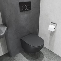 Унитаз подвесной Lauter с инсталляцией Sulzdorf с микролифтом и кнопкой смыва 219704HD (белый/черный) - Превью изображения №22 — Интернет-магазин Time-Shop