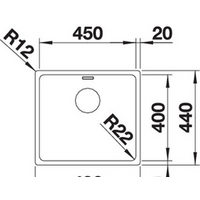Кухонная мойка Blanco Andano 450-IF (без клапана-автомата) - Превью изображения №4 — Интернет-магазин Time-Shop