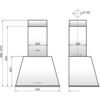 Кухонная вытяжка Elikor Гамма 60П-650-Э3Д (антрацит/серебро) (946118) - Превью изображения №2 — Интернет-магазин Time-Shop