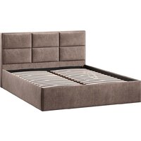 Кровать Трия Стелла Тип 1 c ПМ и заглушиной 160x200 (микровелюр Wellmart Latte) - Превью изображения №2 — Интернет-магазин Time-Shop