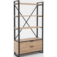 Hype Mebel Стандарт Люкс 80x200 (черный/дуб галифакс натуральный)