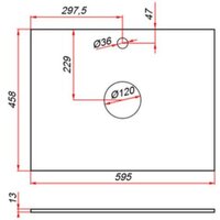  ЗОВ Столешница 13 CKP13W595458C2 (белый) - Превью изображения №2 — Интернет-магазин Time-Shop