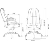 Офисное кресло Бюрократ T-898SL (черный) - Превью изображения №7 — Интернет-магазин Time-Shop