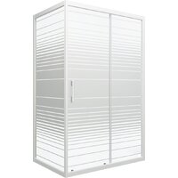 Душевой уголок Triton Фьюжн 120x80 А (белый/полосы) - Превью изображения №2 — Интернет-магазин Time-Shop