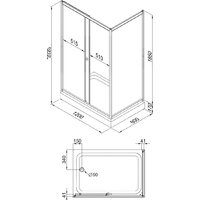 Душевой уголок Triton Фьюжн 120x80 А (белый/полосы) - Превью изображения №9 — Интернет-магазин Time-Shop