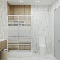 Душевой уголок Triton Фьюжн 120x80 А (белый/полосы) - Превью изображения №5 — Интернет-магазин Time-Shop