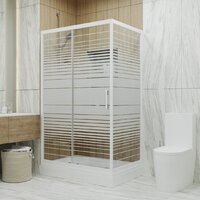 Душевой уголок Triton Фьюжн 120x80 А (белый/полосы) - Превью изображения №3 — Интернет-магазин Time-Shop