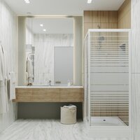 Душевой уголок Triton Фьюжн 120x80 А (белый/полосы) - Превью изображения №4 — Интернет-магазин Time-Shop