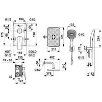 Душевая система  KFA Armatura Malaga 452950100 - Превью изображения №2 — Интернет-магазин Time-Shop