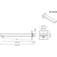 Излив Oltens Gota 39101800 - Превью изображения №2 — Интернет-магазин Time-Shop