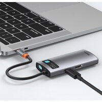 Док-станция Baseus Metal Gleam Series 4 in 1 Multifunctional Type-C CAHUB-CY0G - Превью изображения №9 — Интернет-магазин Time-Shop