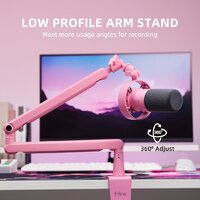 Проводной микрофон FIFINE T688 (розовый) - Превью изображения №9 — Интернет-магазин Time-Shop