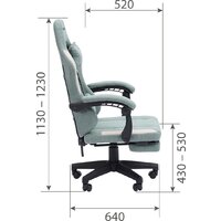 Игровое (геймерское) кресло CHAIRMAN CH26 (ткань, зеленый/бежевый) - Превью изображения №6 — Интернет-магазин Time-Shop