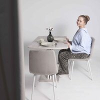 Стул Алвест AV 406-N (бежевый бархат Confetti smoke/белый) - Превью изображения №2 — Интернет-магазин Time-Shop