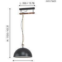 Подвесная люстра Eglo Hodsoll 43396 - Превью изображения №2 — Интернет-магазин Time-Shop