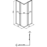 Душевой уголок Triton Вента-Блэк 80x80 (хром, без поддона) - Превью изображения №5 — Интернет-магазин Time-Shop